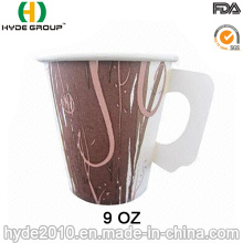 9oz Einweg heißen Kaffee Paper Cup mit Griff Großhandel (9oz-4)